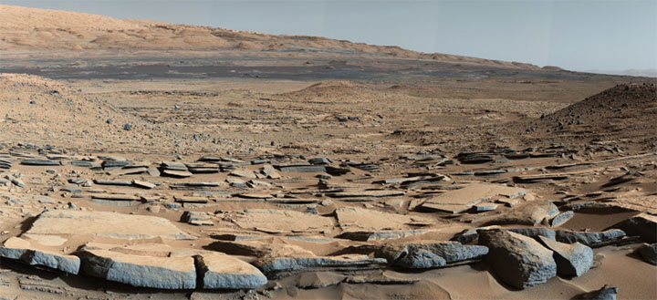 NASA marsikulguri Curiosity tehtud foto ürgest kuivanud Marsil olevas järve aluspõhjakivimitest. Siin laius kunagi suur järv. 